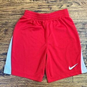 Nike Kids Red and White Sports Shorts